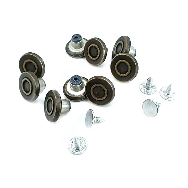 Ring Pattern Enameled Jeans Button 15 mm 24 L E 1550