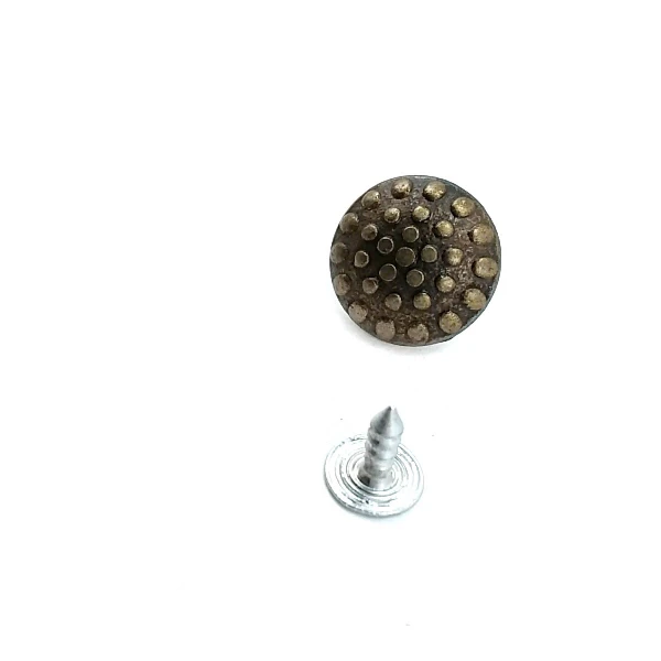 Çakma Düğme Kot Düğmesi Kabartma Nokta Desenli 17 mm 28 boy E 164 Çakma Düğme Kot Düğmesi Kabartma Nokta Desenli 17 mm 28 boy E 164