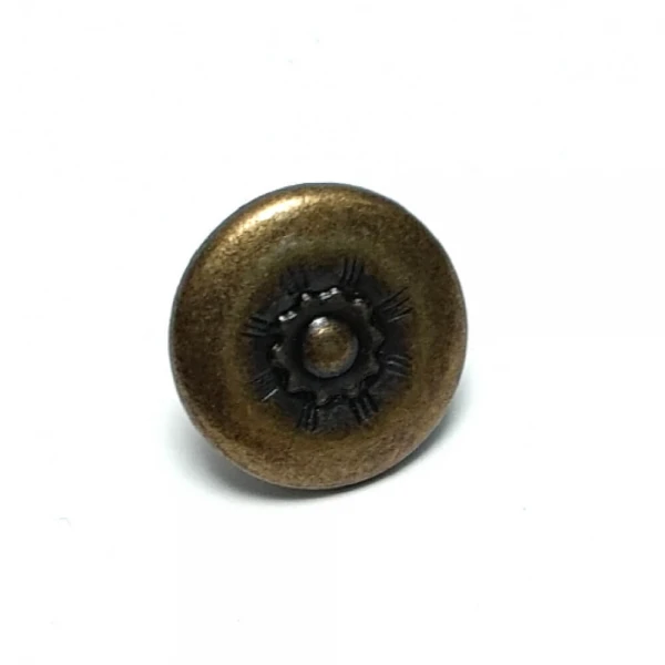 Jeans Button - Zamak - Flower Patterned 17 mm 28 L E 173