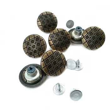 Jeans Button Enameled Button Square Patterned 20 mm 32 L E 223