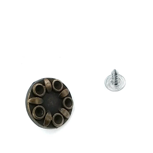 Rhinestone Flower Design Jeans Button 19 mm 30 L  E 434