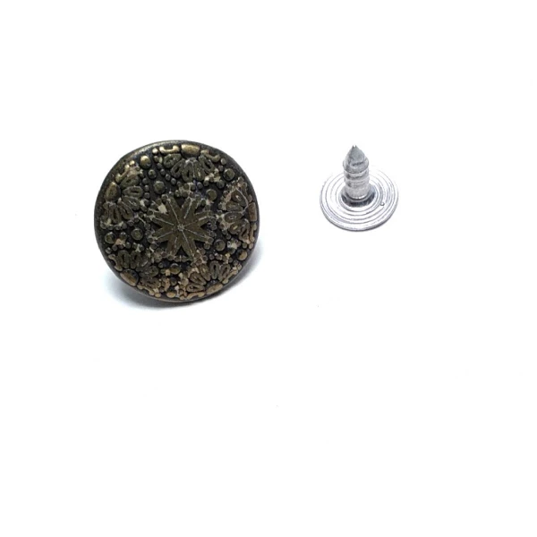Jeans Button Motif Patterned Snap Button 16 mm 26 L E 497 Jeans Button Motif Patterned Snap Button 16 mm 26 L E 497