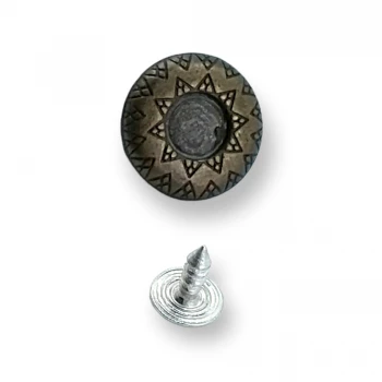 Enameled and Patterned Jeans Button 18 mm 29 L E 503