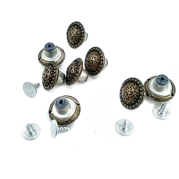 15 mm Jeans Button front and detail view