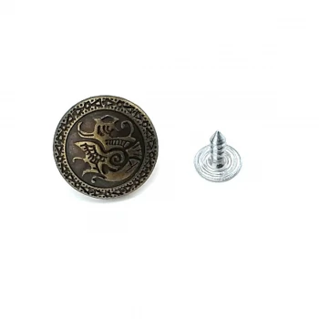 Jeans Button with Logo 17 mm 28 L E 638