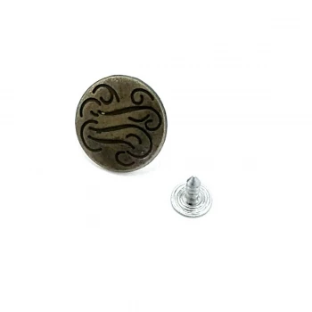 Desenli Kot Düğmesi 20 mm 32 Boy E 844