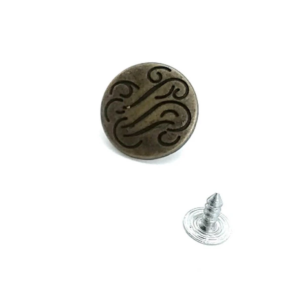 Patterned Jeans Button 20 mm 32 L E 844