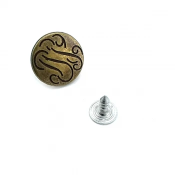 Patterned Jeans Button 16 mm 26 L E 845