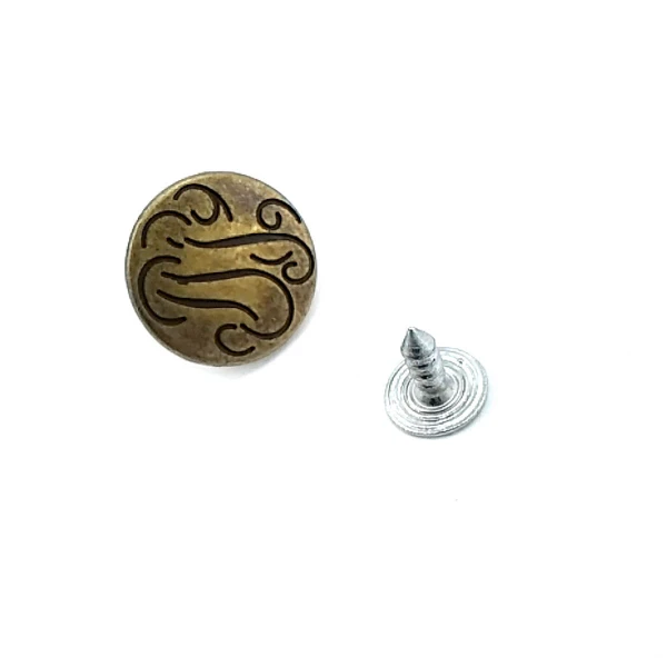 Desenli Kot Düğme 16 mm 26 Boy E 845