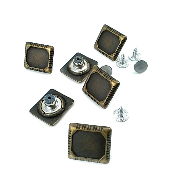 17.5 mm Jeans Button front and detail view