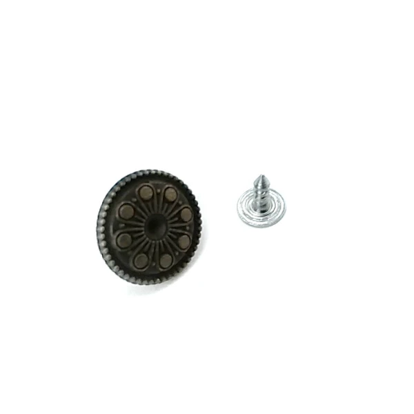 Patterned Jeans Button 17 mm 28 L E 857