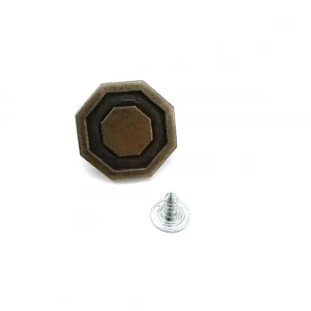 Sekizgen Tasarımlı Mineli Kot Düğmesi 21 mm 34 Boy E 862