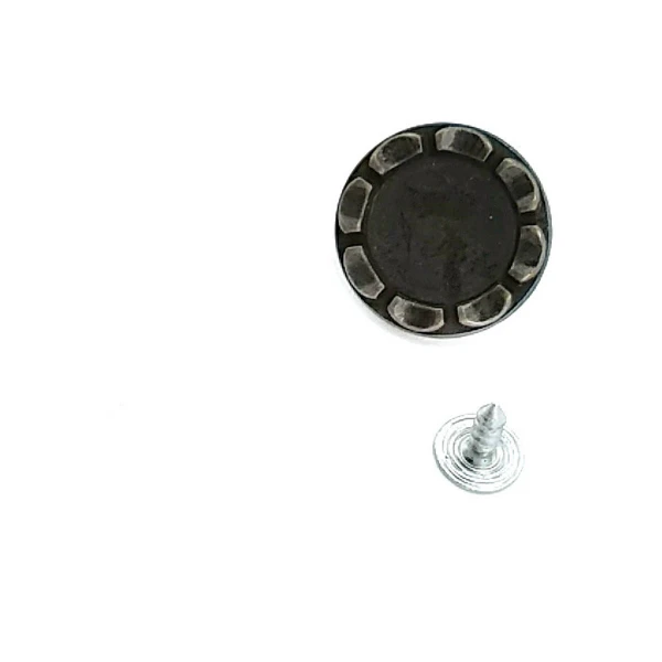 Enamel Edge Patterned Jeans Button 22 mm 37 L E 868