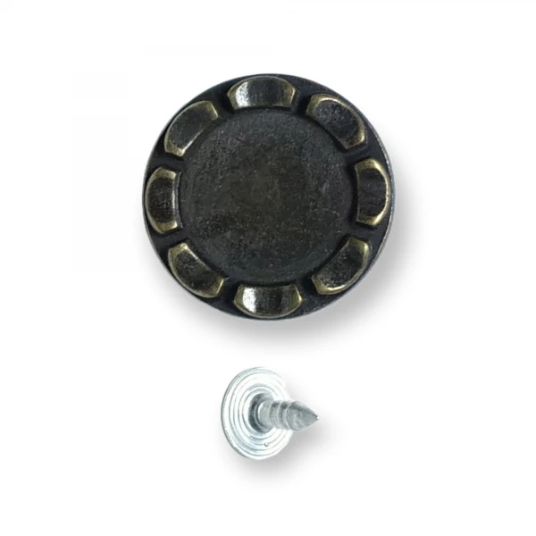 Patterned Enameled Jeans Button 17 mm 28 L E 869 Patterned Enameled Jeans Button 17 mm 28 L E 869