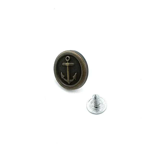 Çapa Desenli Çakma düğme 17 mm 28 Boy E 906 Çapa Desenli Çakma düğme 17 mm 28 Boy E 906