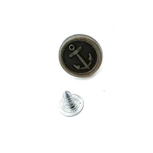 Anchor Logo Jeans Button 15 mm 24 L E 907 Anchor Logo Jeans Button 15 mm 24 L E 907