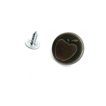 Jeans Button with Apple Logo 16 mm 26 L  E 931