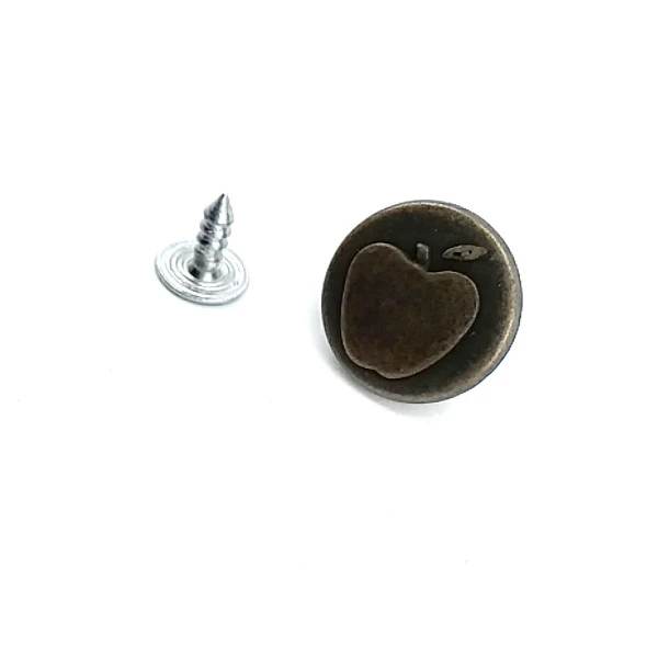 Jeans Button with Apple Logo 16 mm 26 L E 931 Jeans Button with Apple Logo 16 mm 26 L E 931