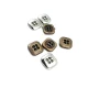 11 x 11 mm - 18 size Square Four-hole metal button post