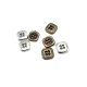 11 x 11 mm - 18 size Square Four-hole metal button post