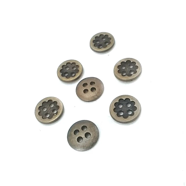13 mm Flower Design Lined 4-Hole Sewing Button