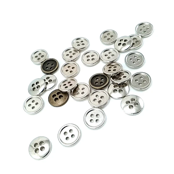 11 mm - 18 size Simple Four-Hole Metal Button