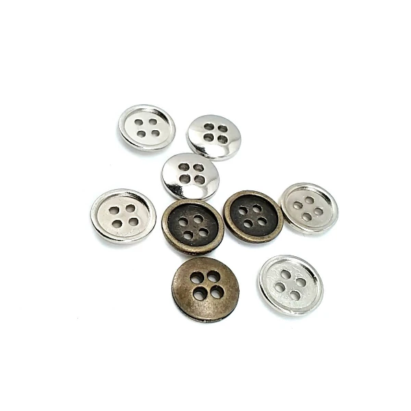 11 mm - 18 size Simple Four-Hole Metal Button