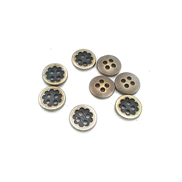 11 mm - 18 size Flower Design Lined Four-Hole Sewing Button