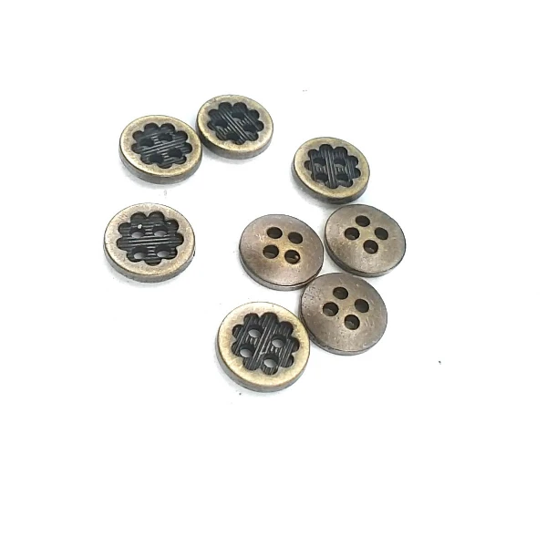 11 mm - 18 size Flower Design Lined Four-Hole Sewing Button