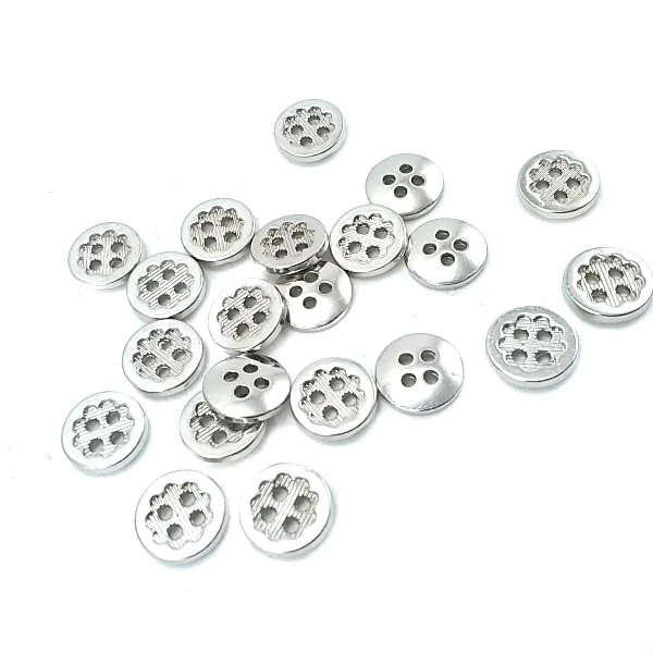 11 mm - 18 size Flower Design Lined Four-Hole Sewing Button