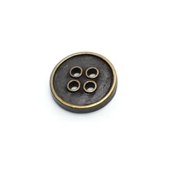 17 mm - size 27 Aesthetic metal sewing button with four holes E 1553 17 mm - size 27 Aesthetic metal sewing button with four holes E 1553