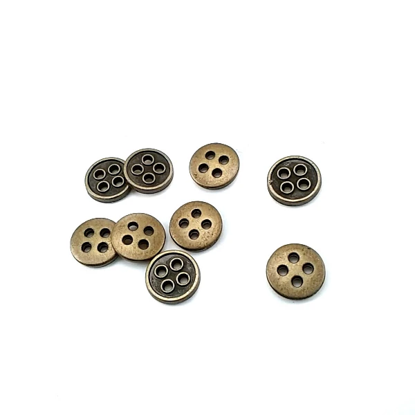13 mm Çizgili Delikli Dört Delikli  Düğme
