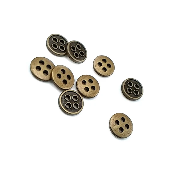 13 mm Çizgili Delikli Dört Delikli  Düğme