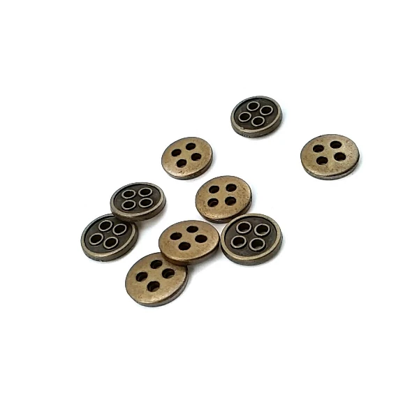 13 mm Çizgili Delikli Dört Delikli  Düğme