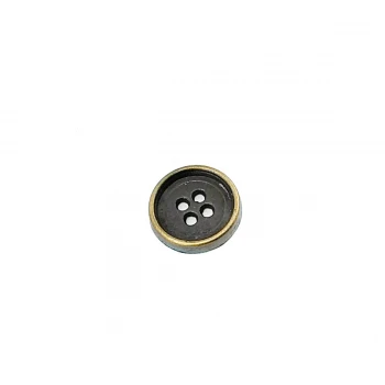 Sade Dört Delikli Metal Dikme Düğme 15 mm - 24 boy E 184