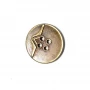 23 mm - 36 lignes Metal perforated button with four holes E 772