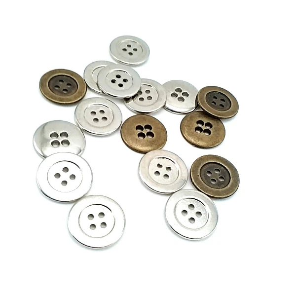 14 mm - 22 boy  Dört Delikli Metal Düğme
