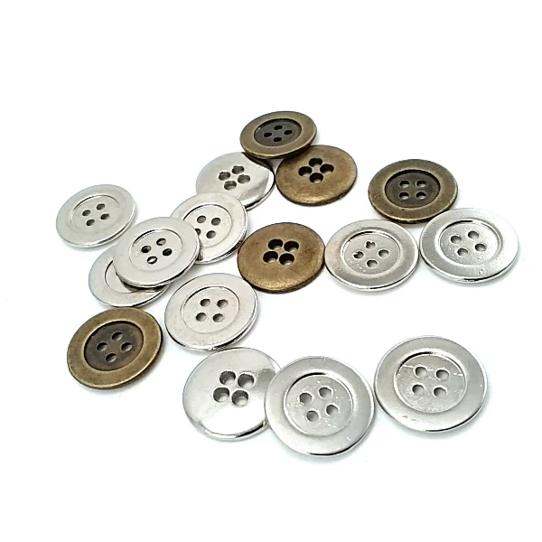 14 mm - 22 boy  Dört Delikli Metal Düğme