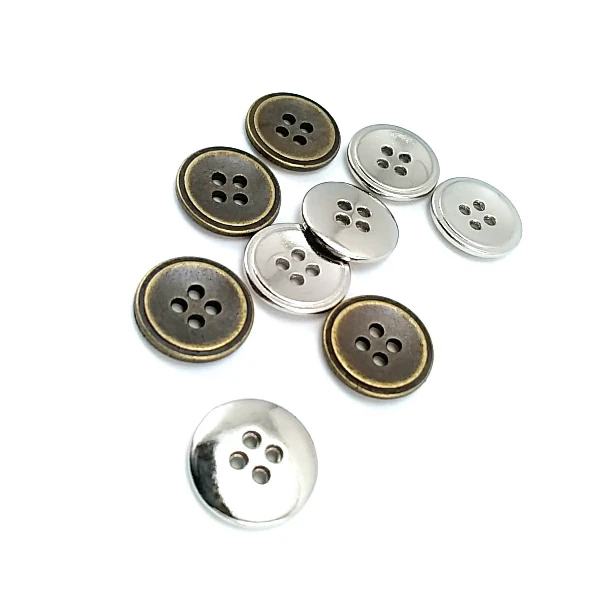 15 mm - 24 boy Dört delikli metal düğme