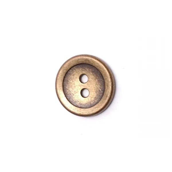 17 mm 28 Lignes Punched metal button with two holes