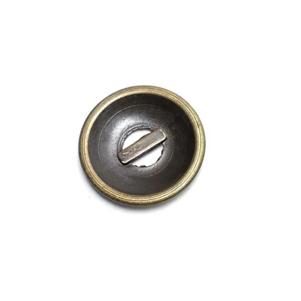 Two-hole perforated metal button 25 mm 40 lignes