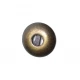 Two-hole perforated metal button 25 mm 40 lignes