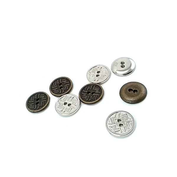 13 mm İki Delikli Labirent Desenli Düğme