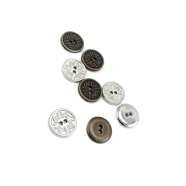 13 mm İki Delikli Labirent Desenli Düğme