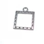 Fermuar Elciği 22 mm x 28 mm Cam Taşlı Çerçeve E 1040