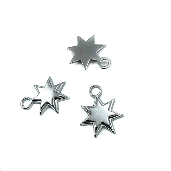 Double Layer Star Shaped Zipper Puller 16 mm