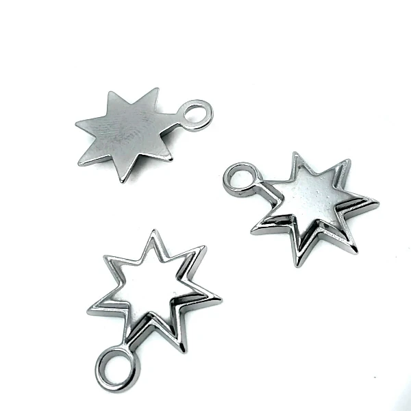 Double Layer Star Shaped Zipper Puller 16 mm