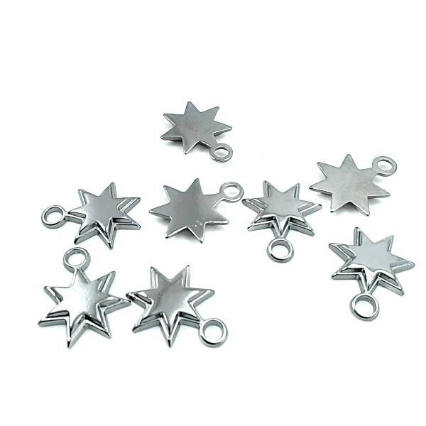 Double Layer Star Shaped Zipper Puller 16 mm