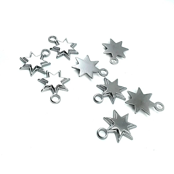 Double Layer Star Shaped Zipper Puller 16 mm