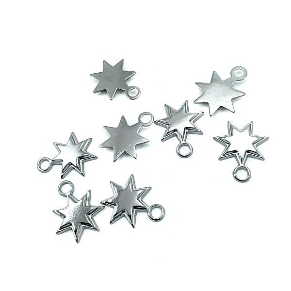 Double Layer Star Shaped Zipper Puller 16 mm